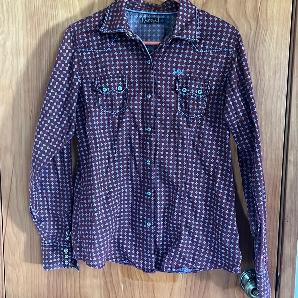 Cruel Girl long sleeve snap shirt